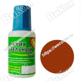 Оптом купить Штрих мебельный, цвет орех итальянский в мебельная фурнитура оптом и в розницу ВиКом.