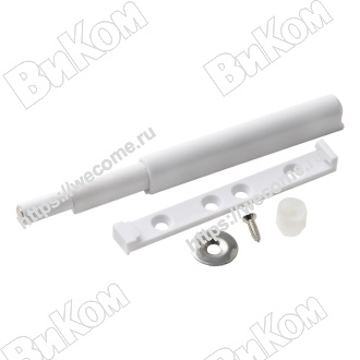 Оптом купить Толкатель фасада push-to-open с магнитом, корпус белый AMF11/W (50*) в мебельная фурнитура оптом и в розницу ВиКом.