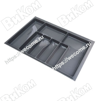 Оптом купить Лоток для столовых приборов, 80, серый (24*) в мебельная фурнитура оптом и в розницу ВиКом.