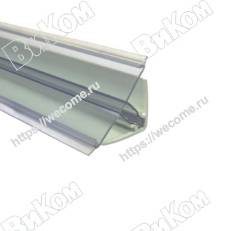 Оптом купить Плинтус угловой пристенный пластиковый прозрачный 3м в мебельная фурнитура оптом и в розницу ВиКом.