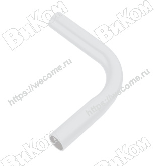 Оптом купить Угол для рейлинга 16 мм, 90 градусов, белый матовый (Под заказ) в мебельная фурнитура оптом и в розницу ВиКом.