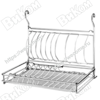 Оптом купить Сушилка для посуды навесная 347*284*381мм, хром в мебельная фурнитура оптом и в розницу ВиКом.