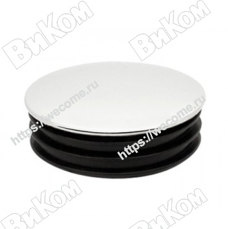 Оптом купить Заглушка для трубы 50мм плоская R-17, хром в мебельная фурнитура оптом и в розницу ВиКом.
