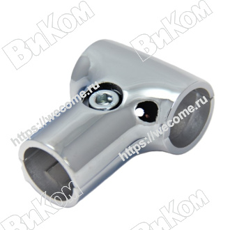 Оптом купить Держатель трубы 25 мм конечный, Т, скользящий R-8/130А/JK6, хром (120*) в мебельная фурнитура оптом и в розницу ВиКом.