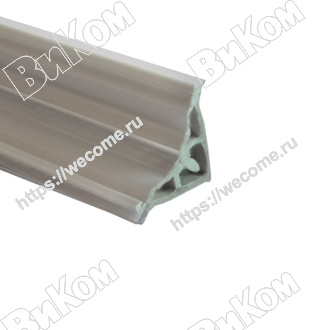 Оптом купить Плинтус угловой пристенный пластиковый серый 3050мм в мебельная фурнитура оптом и в розницу ВиКом.