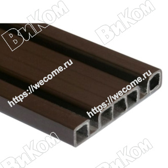 Оптом купить Направляющая сдвоенная коричневая 3м в мебельная фурнитура оптом и в розницу ВиКом.