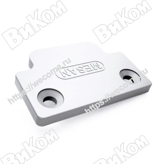 Оптом купить Ограничитель хода двери Mesan прямой (45х30х3,5мм) пластик, (ST) белый (500*) в мебельная фурнитура оптом и в розницу ВиКом.