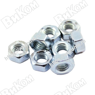 Оптом купить Гайка М8 DIN 934, цинк (500*) в мебельная фурнитура оптом и в розницу ВиКом.