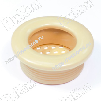 Оптом купить Ручка врезная круглая Оскар 5351-15, бежевая (30*) в мебельная фурнитура оптом и в розницу ВиКом.