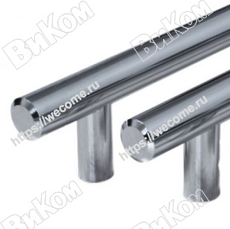 Оптом купить Ручка релинг 160 мм хром (20, 100*) D 12 в мебельная фурнитура оптом и в розницу ВиКом.
