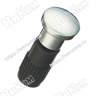 Оптом купить Заглушка для рейлинга 16 мм (плоская) хром (100, 600*) в мебельная фурнитура оптом и в розницу ВиКом.