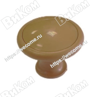 Оптом купить Ручка кнопка пластик классик №2 бук (50, 250*) в мебельная фурнитура оптом и в розницу ВиКом.