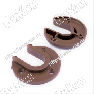 Оптом купить Штангодержатель пластик коричневый (№8) (100*,2000*) в мебельная фурнитура оптом и в розницу ВиКом.