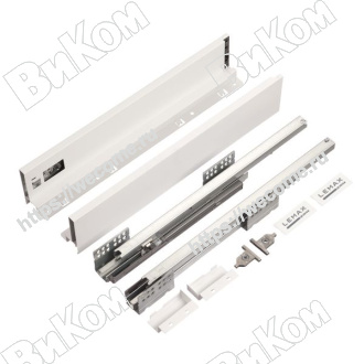 Оптом купить Система выдвижения Lembox, H=167, 500 мм, белый (Lembox-167-500-WT) с доводчиком в мебельная фурнитура оптом и в розницу ВиКом.