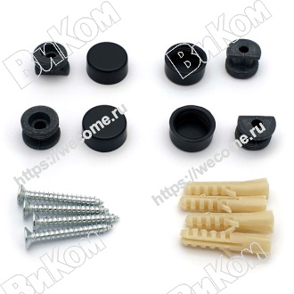 Оптом купить Зеркалодержатель темпо 17 мм, черный (24*) в мебельная фурнитура оптом и в розницу ВиКом.