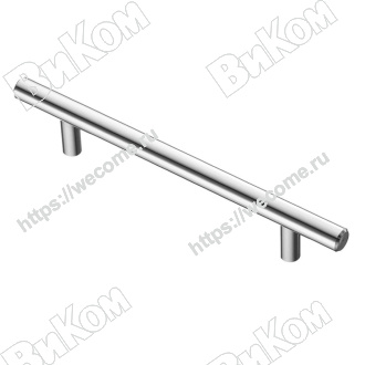 Оптом купить Ручка релинг 128 мм хром (20, 100*) D 12 в мебельная фурнитура оптом и в розницу ВиКом.