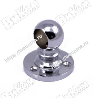 Оптом купить Держатель рейлинга 16 мм H=30мм, конечный хром TH85 (56мм) (300*) в мебельная фурнитура оптом и в розницу ВиКом.