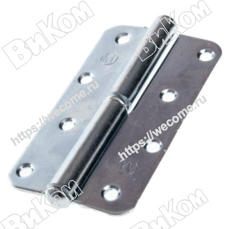 Оптом купить Петля накладная ПН1-130 правая без покрытия (40*) в мебельная фурнитура оптом и в розницу ВиКом.