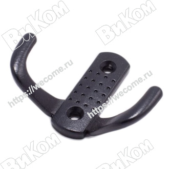 Оптом купить Крючок вешалка №10 черный(100*) в мебельная фурнитура оптом и в розницу ВиКом.