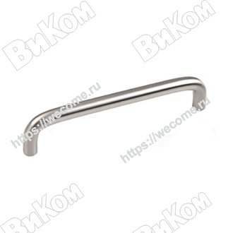 Оптом купить Ручка скоба JET 107.128 мм сталь брашированный никель RQ107S.128BN55 (20, 160*) в мебельная фурнитура оптом и в розницу ВиКом.