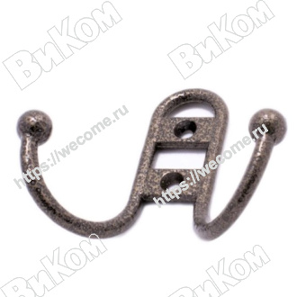 Оптом купить Крючок вешалка №13 АБ (100*) в мебельная фурнитура оптом и в розницу ВиКом.