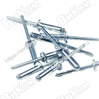 Оптом купить Заклепка комбинированная 4,8х16 цинк (500, 5000*) в мебельная фурнитура оптом и в розницу ВиКом.